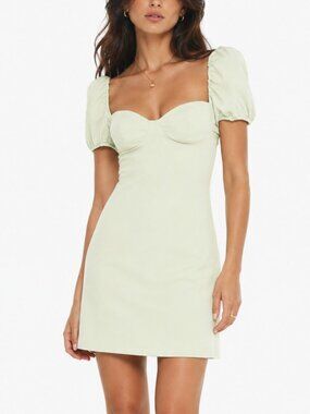 Aritzia Wilfred New Novella Shortsleeve Dress NWT Rainwash Green Size 4